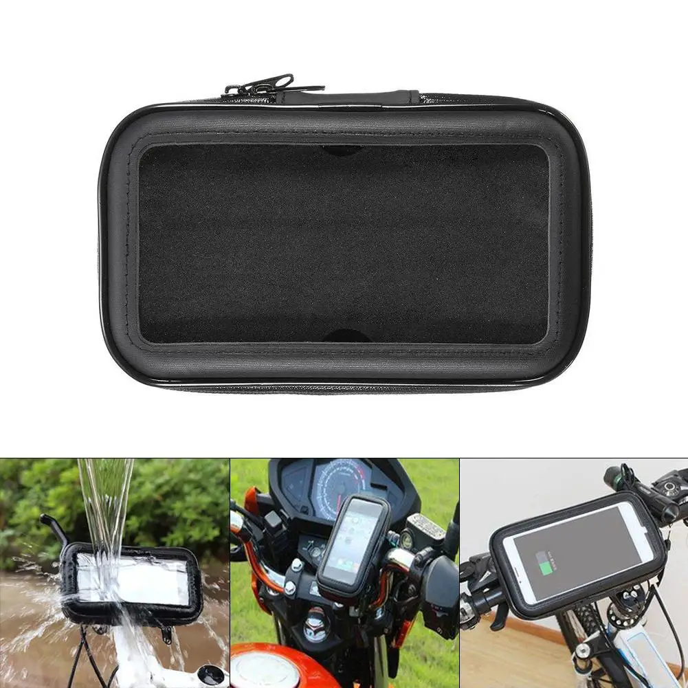 Bicycle Motorcycle Handlebar Mount Case Waterproof Phone Holder 5-Inch GPS KM | Автомобили и мотоциклы