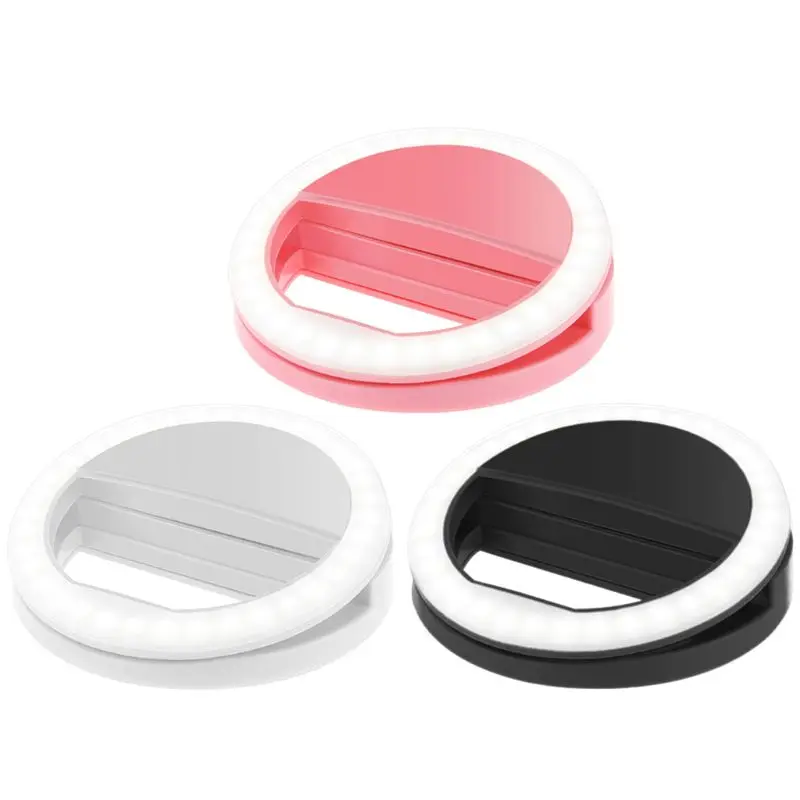 

Selfie Fill Ring Light for Phone Camera Photography Video, BatteryPowered Clip T4MB
