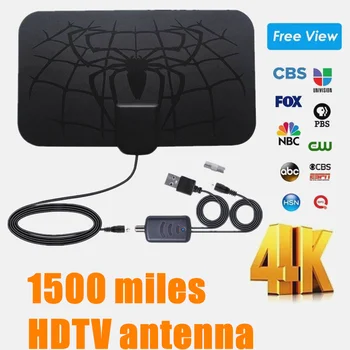 Hengshanlao-Antena Digital de TV para interiores, Antena amplificada de HDTV, 4K, DVB-T2, Freeview, isdb-tb, transmisión de canal Local, 1500 millas