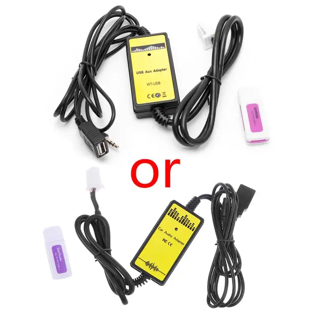 $US $14.92  2x6Pin Audio AUX Cable Auto Car USB Aux-in Cable Adapter MP3 Player Radio Interface For Toyota Camr