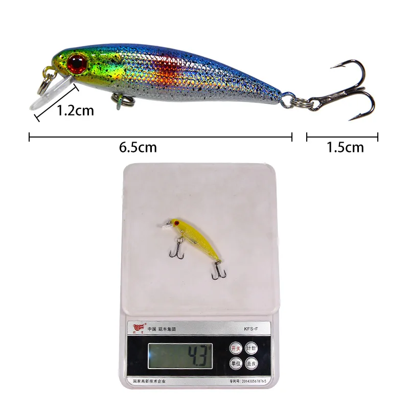 Wobbler Minnow приманка 4 3 г 6 5 см микро Джиг Рыболовная Приманка Тонущая pesca mar isca
