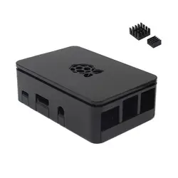 Черный Raspberry Pi чехол для корпуса V4 с радиатором для Raspberry Pi 3/2/B +