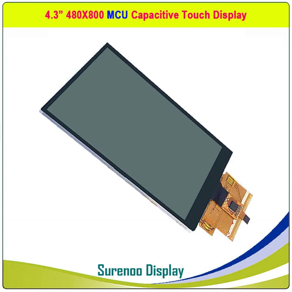4.3" 480*800 IIC I2C Capacitive Touch 40P_RGB/MCU& 37P_MCU TFT LCD Module Display Monitor Panel Screen