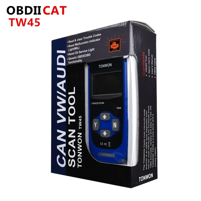 Диагностический сканер 10 шт./лот TONWON TW45 OBD2 диагностический A + прибор высокого