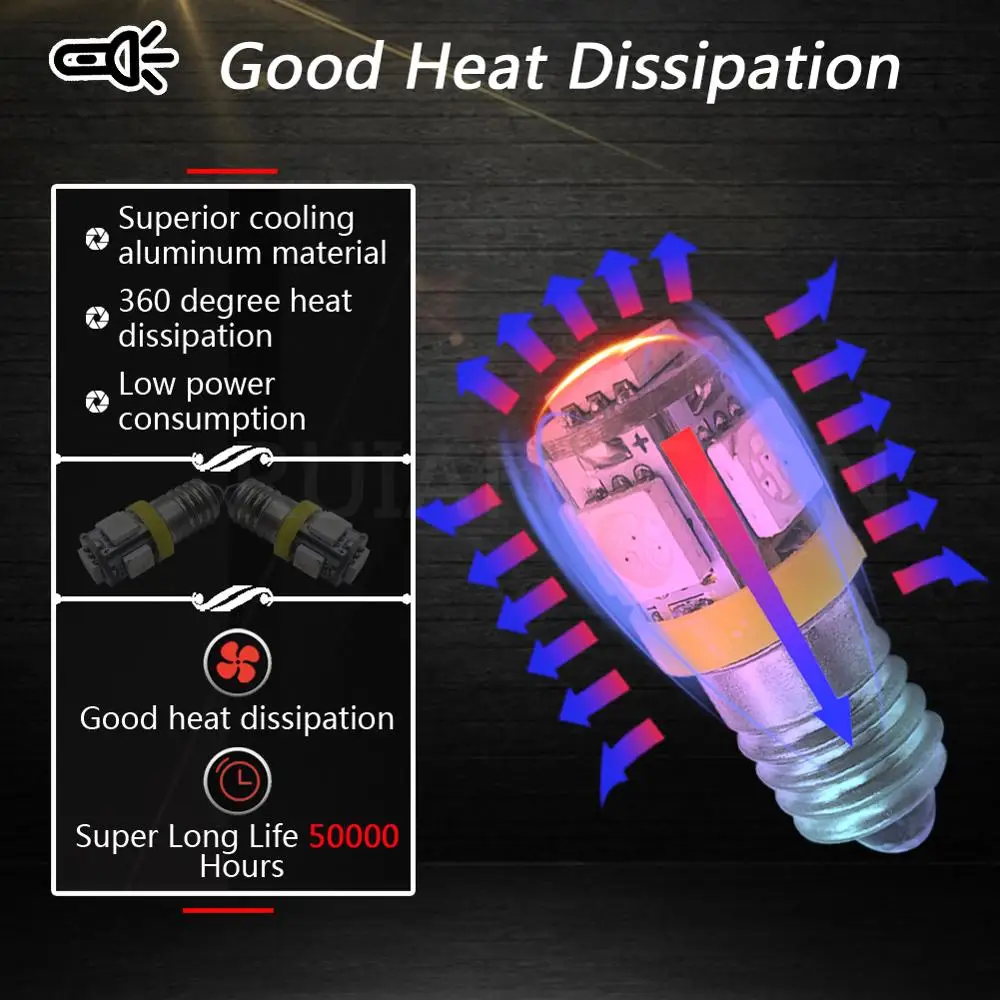 2x1 Вт 5050 5 SMD СВЕТОДИОДНЫЙ винтовой инструмент сигнальный индикатор маленькая