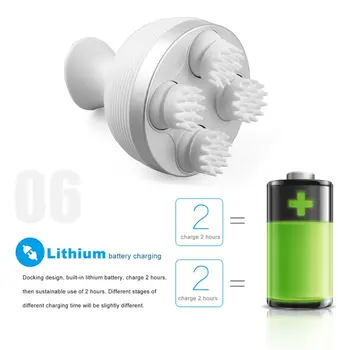 

USB Waterproof Electric Head Massage Wireless Scalp Massager Prevent Hair Loss Promote Hair Growth Tools Vibrating Brain Care