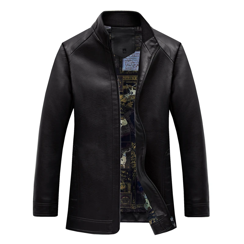 Flash Sale 2019  Men's Spring Stand collar Casual PU Jacket Slim fit Casual Coat Men's Brand Clothing Fashion Coats Male Biker Outerwear