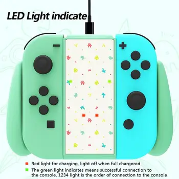 

Animal Crossing Handle Charging Dock Station Charger for Nintendo Switch Joy-Con NS Joypad Handle Controller Charger
