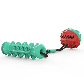 

Dog Toy with Suction Cup Doggy Pull Ball Multifunctional Pet Molar Bite Toy Durable Dog Tug Rope Ball Toy-Pulling