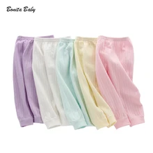 Для новорожденных брюки из хлопка для мальчиков и девочек 0-1-3 лет, Детская осенняя одежда длинные штаны теплые зимние леггинсы для малышей