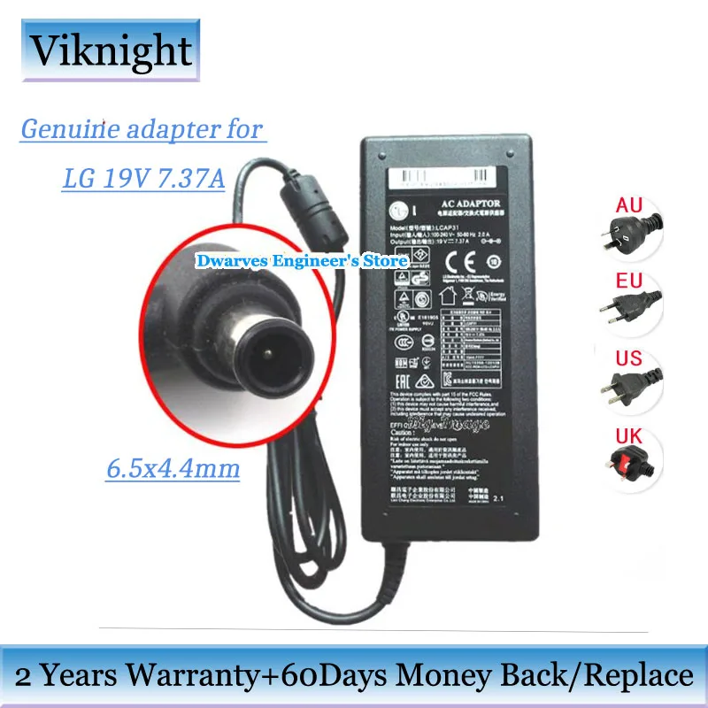 

Genuine ac power adapter for LG 19V 7.37A LCAP31 EAY62949001 34UC87 34UM95-P MONITOR Adapter charger