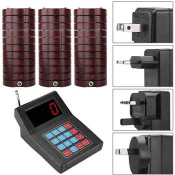 

SU-668 30-Receiver Pager Waiter Calling Wireless Paging Queue System 100-240V Restaurant Waiter System