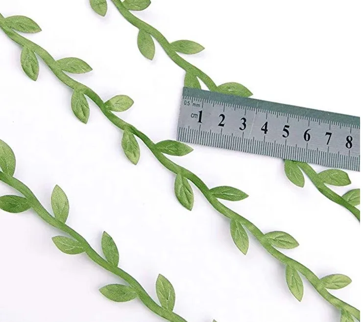 10 ярдов шелковые листья ручной работы искусственные зеленые листья для украшения свадьбы DIY ВЕНОК подарок Скрапбукинг Ремесло поддельные цветы