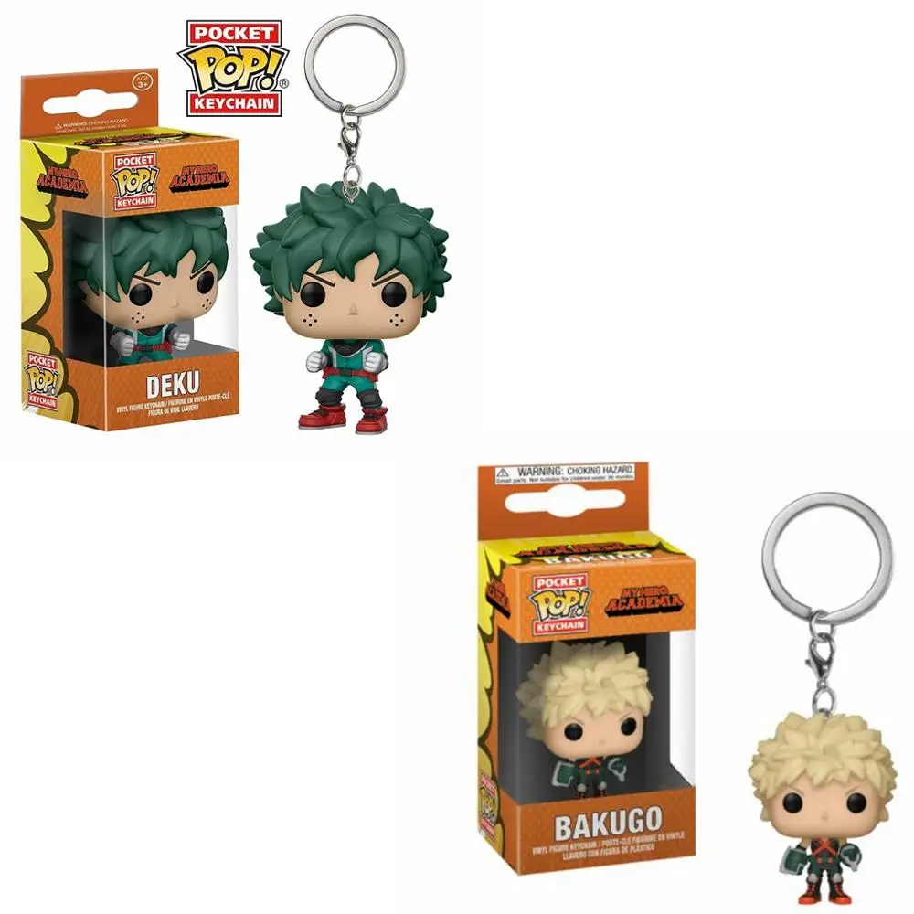 Funko POP Карманный мой герой Академия брелок Deku и Bakugo экшн Фигурки игрушки|Игровые