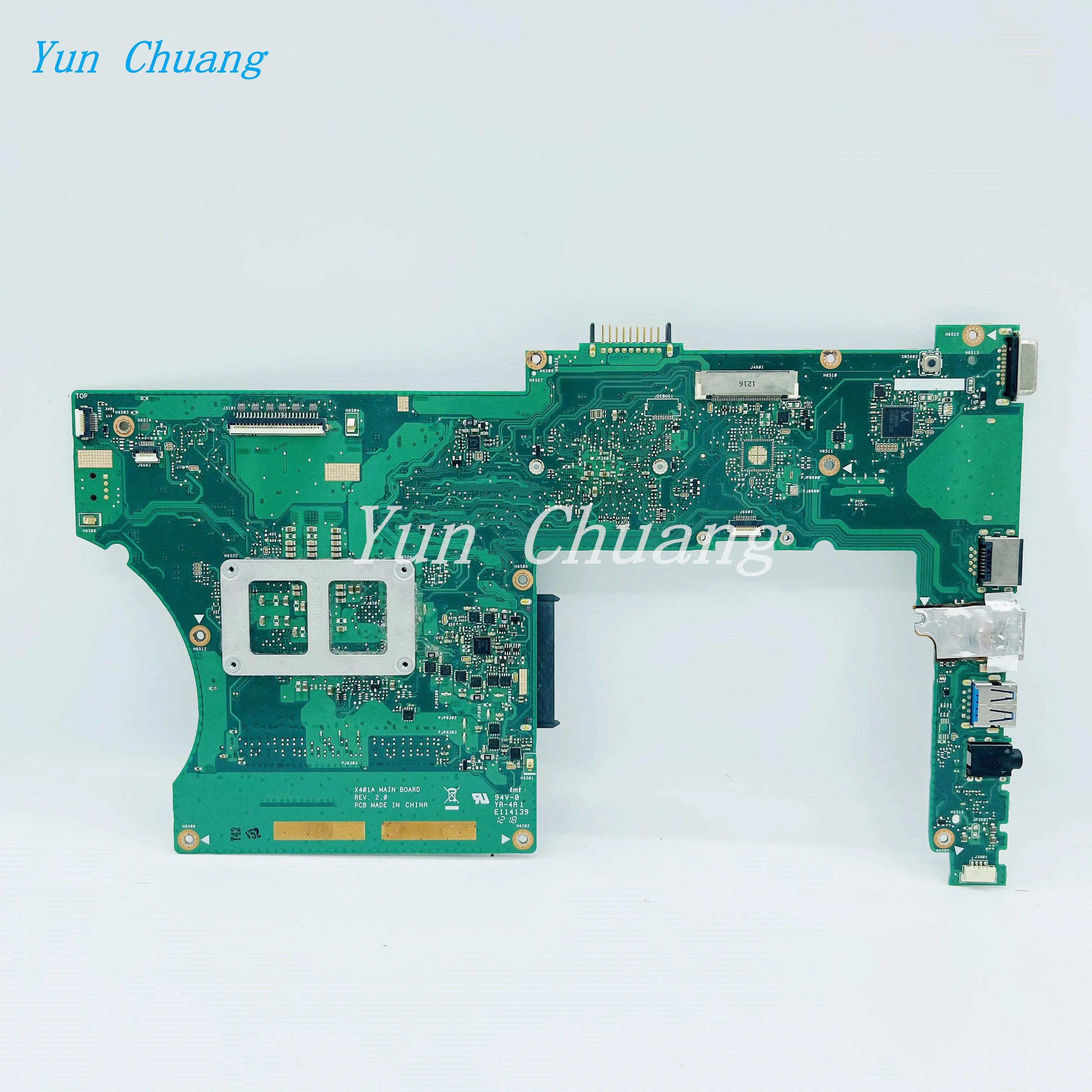X401A REV:2.0 메인보드, ASUS X501A F501A 노트북 마더보드, SLJ8E HM76, I3 I5 CPU DDR3 지원, 15 인치 노트북