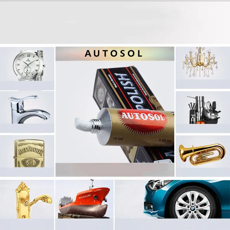 AUTOSOL Металл царапины ремонтная паста Медь Нержавеющая сталь ржавчина