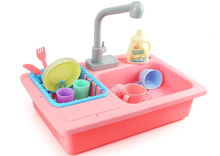 Children Dishwasher Toy Electric Water Extractor GIRL'S Play House Kitchen Douyin Baby Model Vegetable Washing Sink