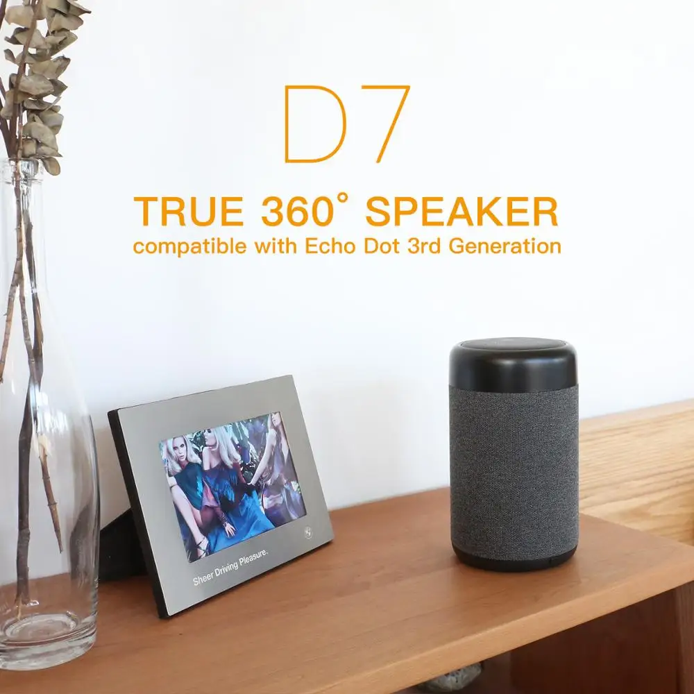 Мощный портативный чехол GGMM D7 для аккумулятора динамика Amazon Alexa Echo Dot (3 го