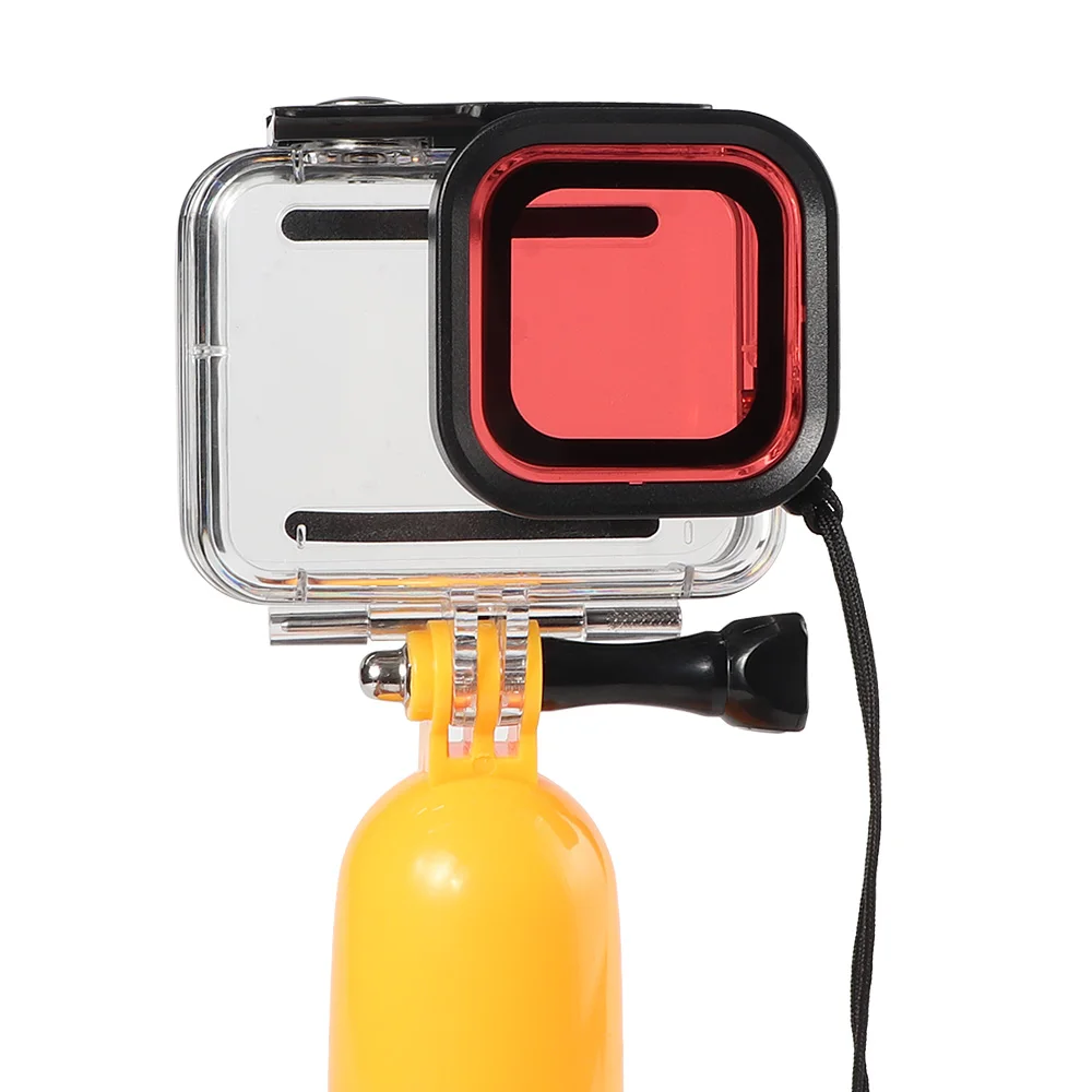 Набор из 3 фильтров красного и пурпурного цвета для GoPro HERO 8, черный супер костюм, чехол для корпуса, аксессуары