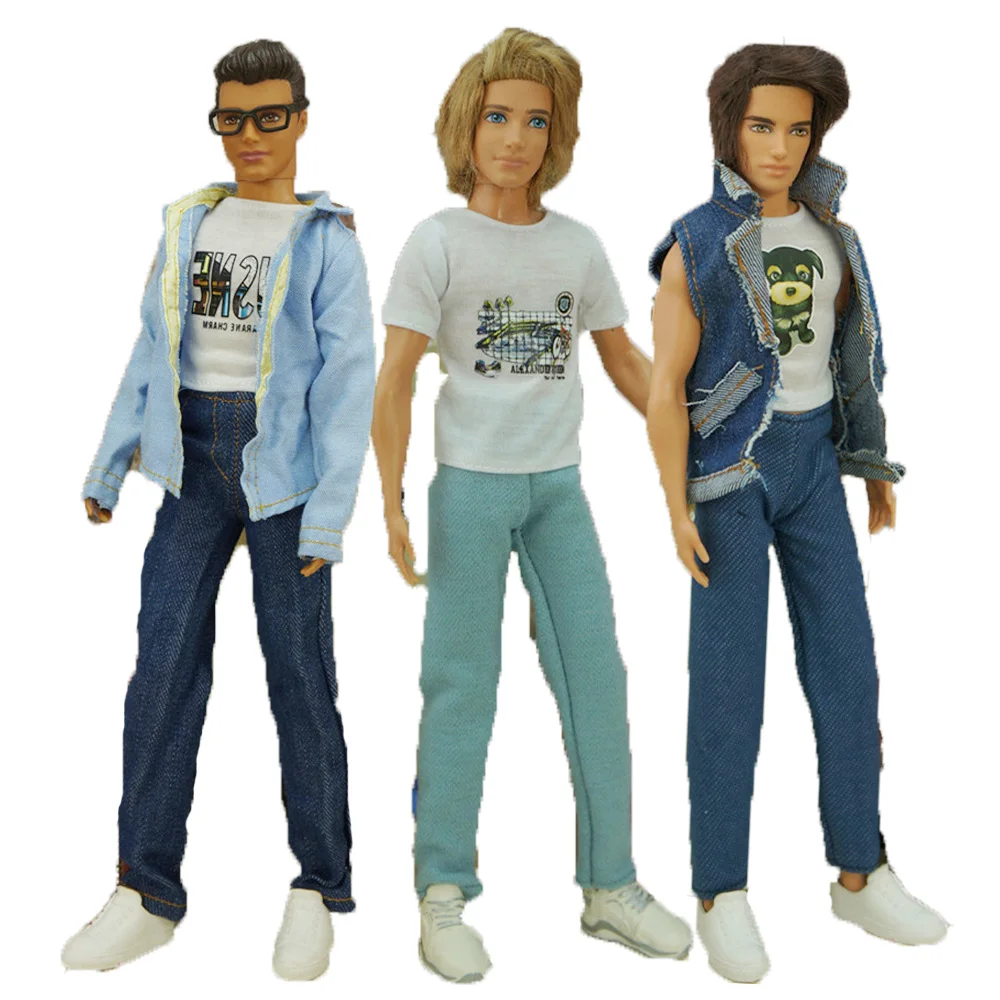 Тканевые джинсы Ken Doll джинсовая куртка пальто брюки толстовка Одежда для кукол