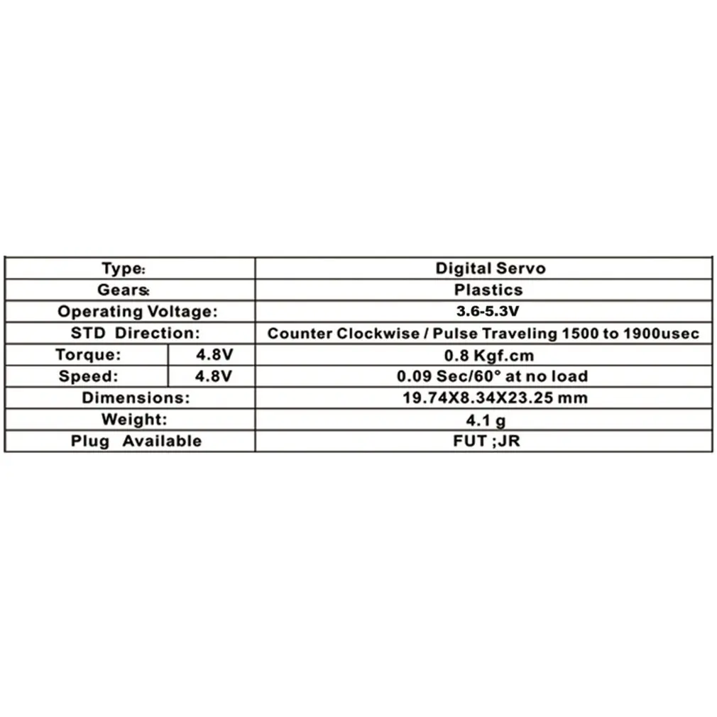 1 шт. EMAX ES9051 4,3 г Цифровой пластиковый редуктор сервопривод 4,8 В 0,8 кг 0,09 сек/60 градусов для RC FPV Самолет с неподвижным крылом аксессуары для вертолета