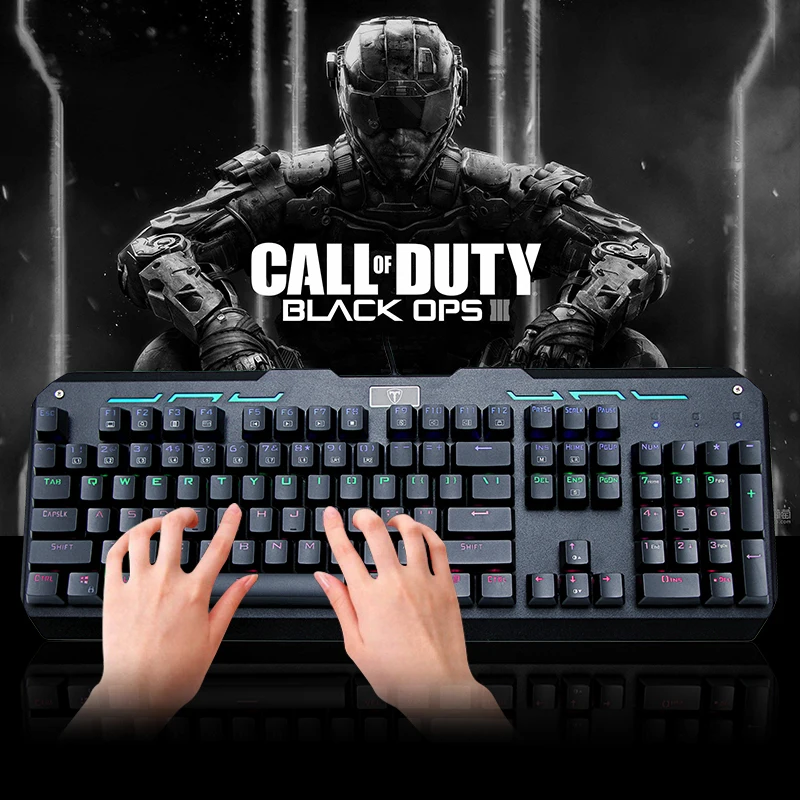 

I8500 High-End Game Keyboard USB Wired Dustproof Green Axis Backlight Mechanical Keyboards 104 Keys Glowing Gaming Keyboard