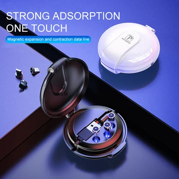 

New 1pc Magnetic Cable For IPhone XS Max X Fast Charger 3 In1 Magnetic Charging Cable For Xiaomi Huawei Samsung USB Mobile Phone