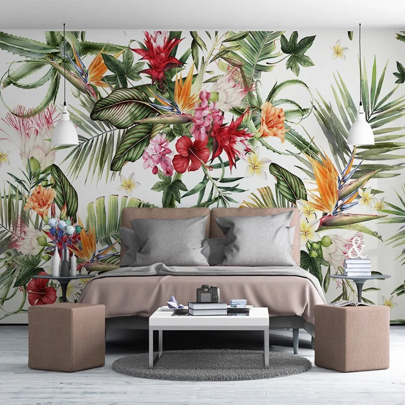 Mural 3D de pared Plantas y flores tropicales Floral MURALES 3D DE PARED Naturaleza Novedades Top Ventas
