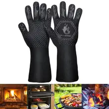 HOMEMAXS 1 пара прихваток термостойкие силиконовые защитные перчатки для барбекю ниже 800 ℃