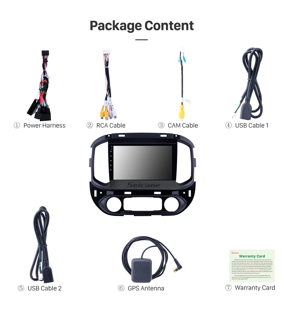 Perfect Seicane OEM 2DIN GPS Autoradio HD Touchscreen 9 inch Android 8.1 Car Radio for chevy Chevrolet Colorado 2015 2016 2017 Carplay 15