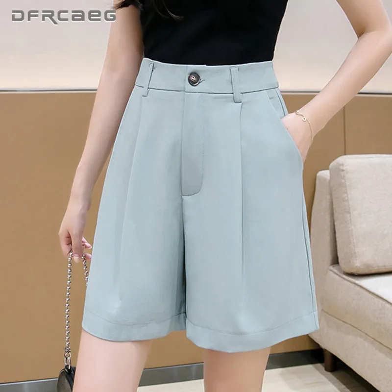 Pantaloncini larghi allentati estivi di nuova moda donna 2021 mezza vita  coreana Casual al ginocchio Bermuda pantaloni corti femminili - AliExpress  Women's Clothing