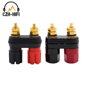 

Speaker Terminal Binding Post Gold Plated Brass Audio Amplifier Banana Plug Female Jack Connector for HiFi DIY Preamp Digital