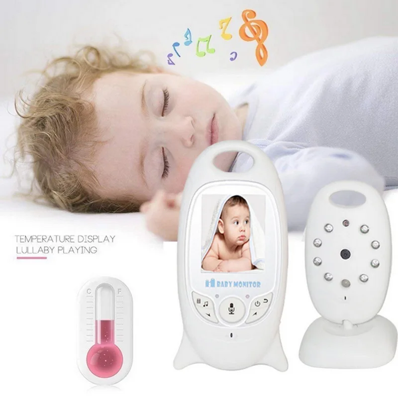 VB601 видео детский монитор камера безопасности 2 способа ночного видения инфракрасный Светодиодный контроль температуры и 8 колыбельных мульти