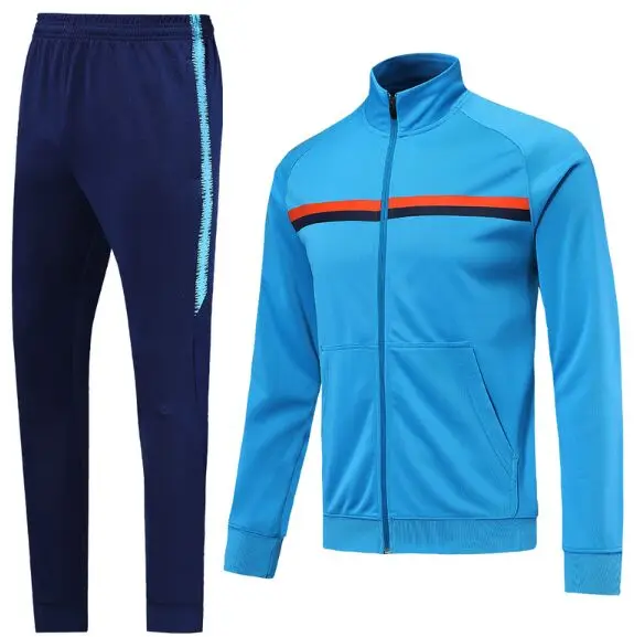 

Fashion Survetements de foot men 2019/2020 Sky Blue Sport Soccer Tracksuit Training Jacket football track suits 20