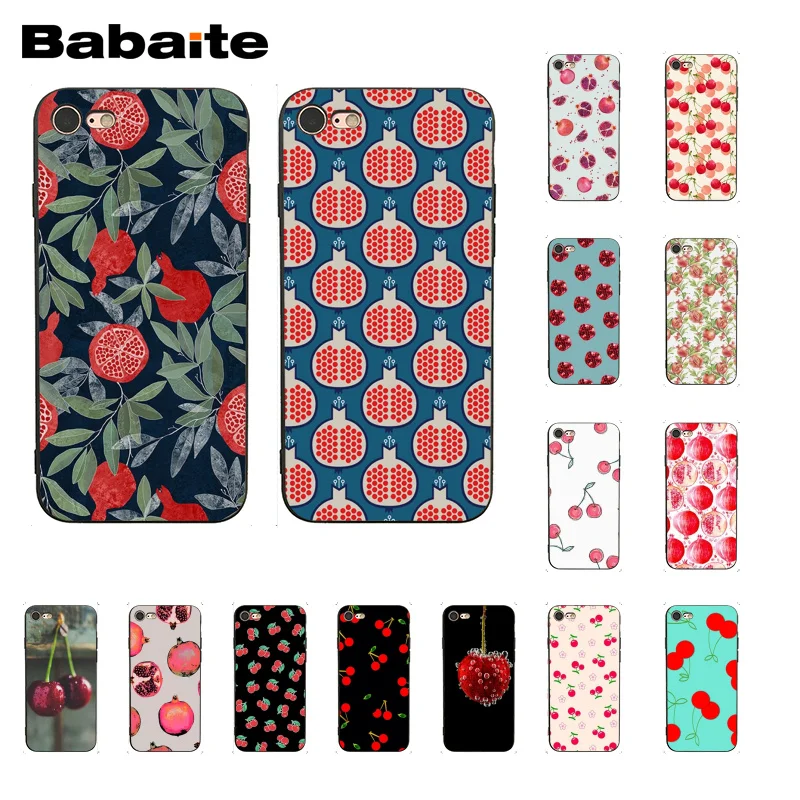 Чехол для телефона с изображением фруктов Красного граната и вишни iphone 12 11 Pro Max 8 7