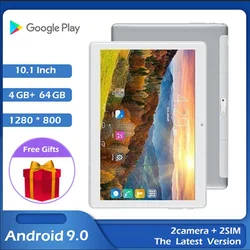 Nouvelles tablettes 10,1 pouces Android 9.0 ordinateur bluetooth 4G réseau AI vitesse double SIM double caméra WIFI + GPS 4G tablette de jeu 