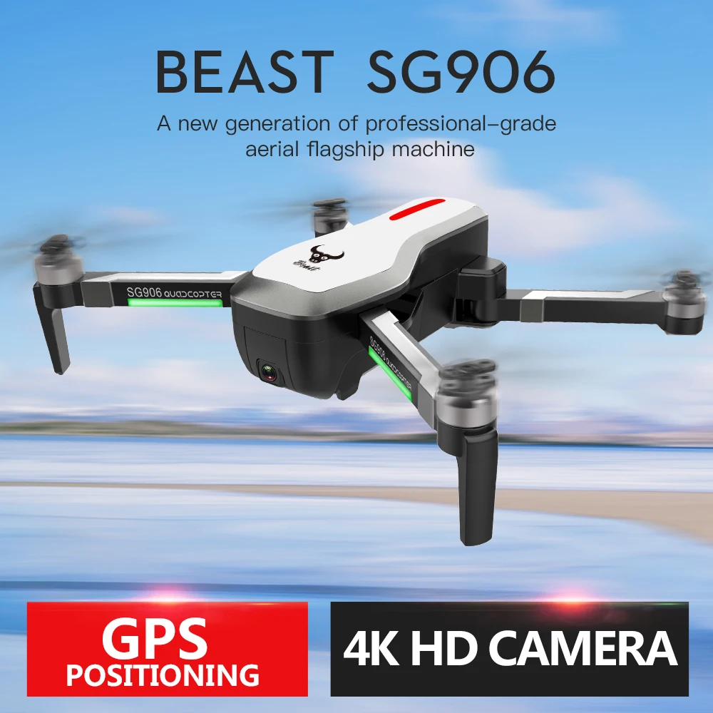 SG906 GPS FPV дрона с дистанционным управлением Камера 4K бесщеточный мотор 5G Wi Fi 500 м