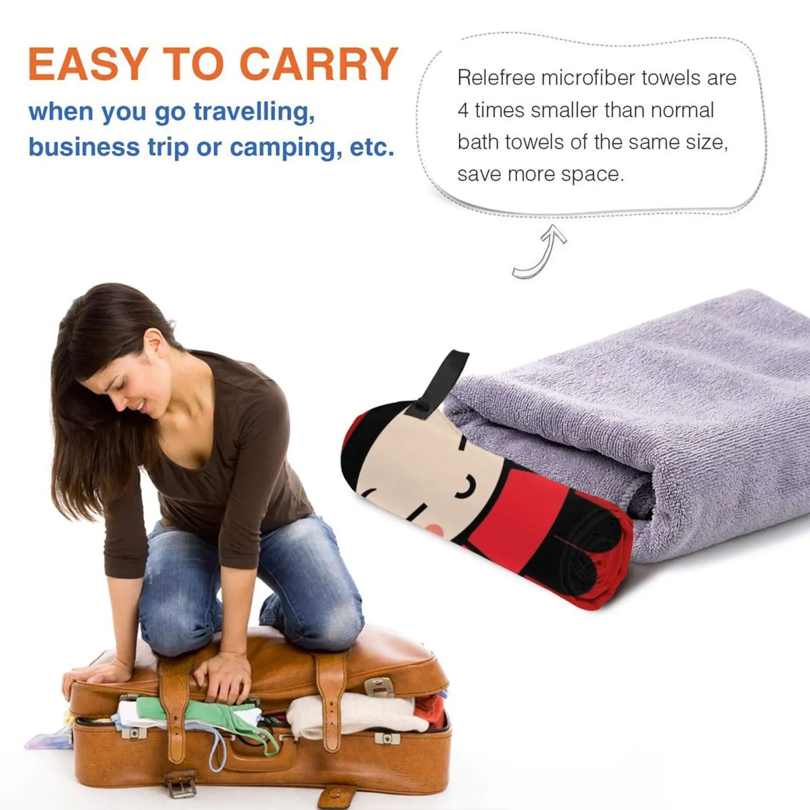 Cute Pucca Quick Dry Towel Gym Sports Bath Portable Idea Heartbeat Cycling Training Athletes Frequency Running Swimming