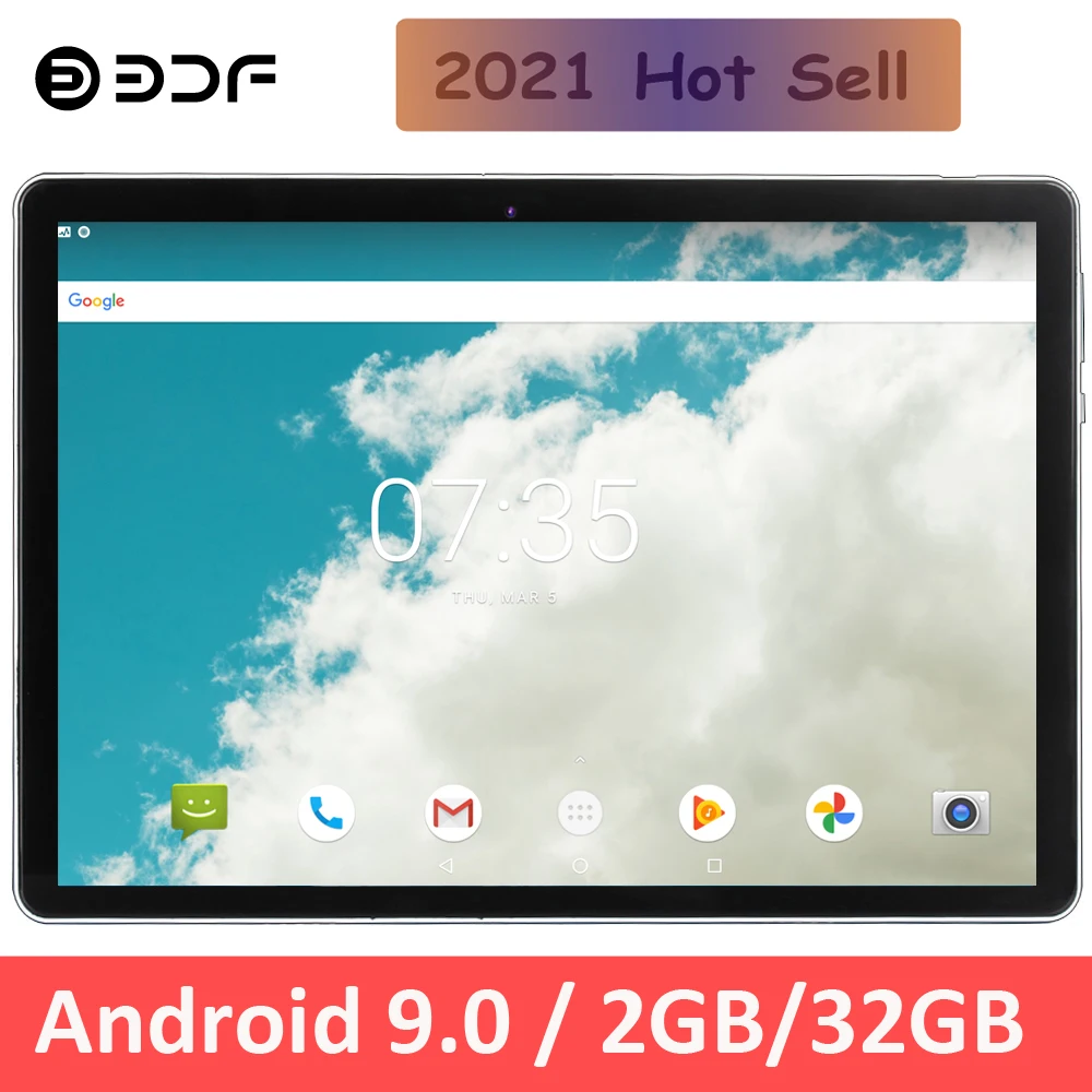 BDF 2021 глобальная Версия ОС Android 9 0 10 дюймов 3G вызова Tab Tablet Pc 4 ядра 2 Гб Оперативная
