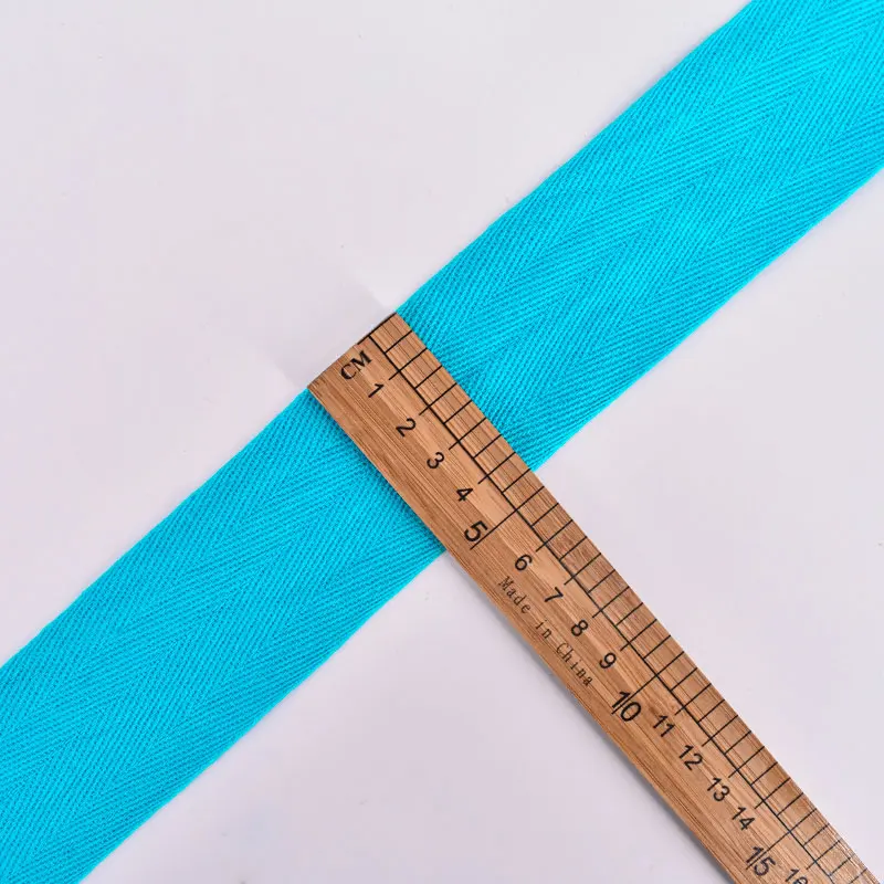 3 м/лот 4,8 см ремень в елочку тканая хлопковая тесьма ткань швейный ремень для сумок аксессуар для одежды Сделай Сам LX730 - Цвет: Lake blue