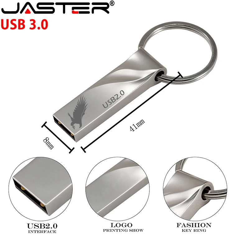 Новый флеш накопитель JASTER USB 3 0 мини флешка металлический 4 ГБ 8 16 32 64 U диск модный