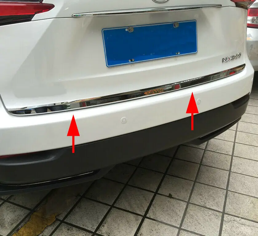 Задний багажник крышкой защитные полоски литье подходит для Lexus NX200t NX300h Нержавеющая сталь аксессуары