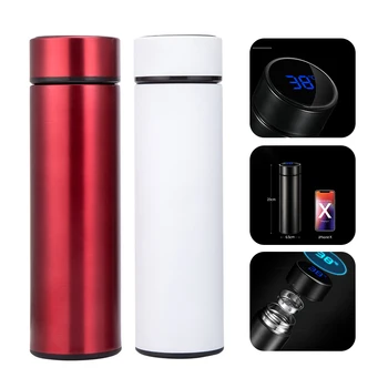 

500Ml Intelligent Thermos Smart 304 Stainless Steel Thermos Bottle Portable Vacuum Water Bottle Temperature Display Thermos Cup