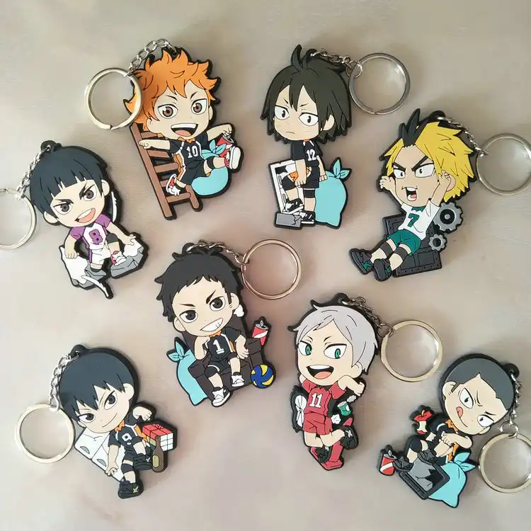 Haikyu Key Chain Pvc Figure Keyring Cute Toy Keychain Keyholder Haikyu Key Chain Pvc Figure Keyring Cute Toy Keychain Keyholder