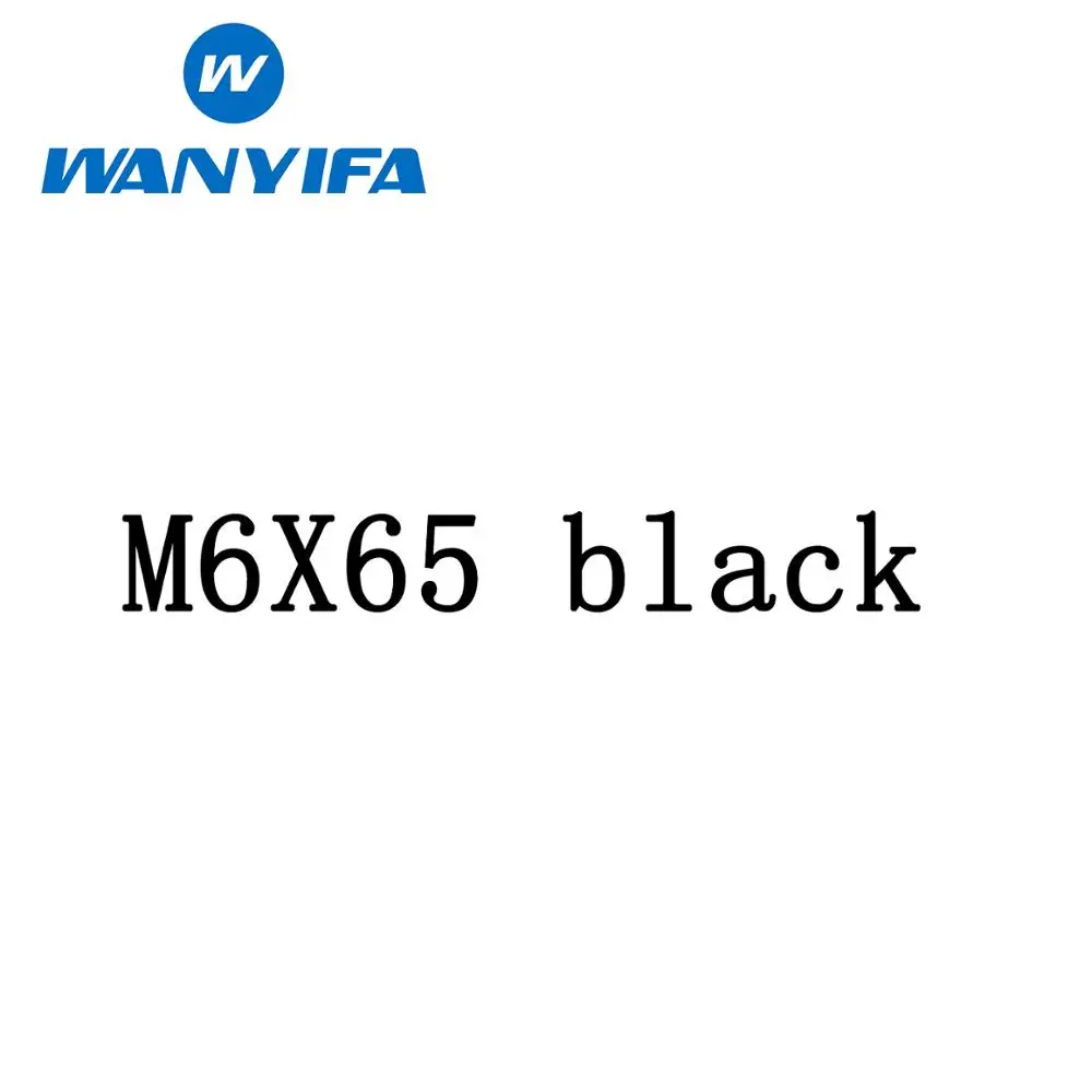 M6X65 black Waniifa M6X65mm болты велосипедные титановые конические головки шестигранные винты велосипедные части - Цвет: M6X65 black