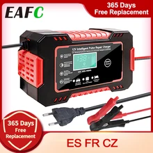 EAFC полностью автоматическое автомобильное зарядное устройство для аккумуляторов 12 В с цифровым дисплеем, зарядное устройство для аккумуляторов Power Puls, Ремонтное зарядное устройство для мокрых и сухих свинцово-кислотных аккумуляторов