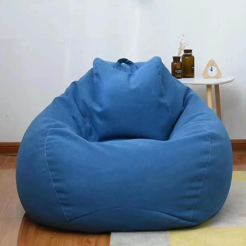 100X120 Sofas Cover puff Gigante Chairs Without Filler Linen Cloth Lounger Seat Bean Bag Pouf Puff Couch Tatami Pouf Salon Puff