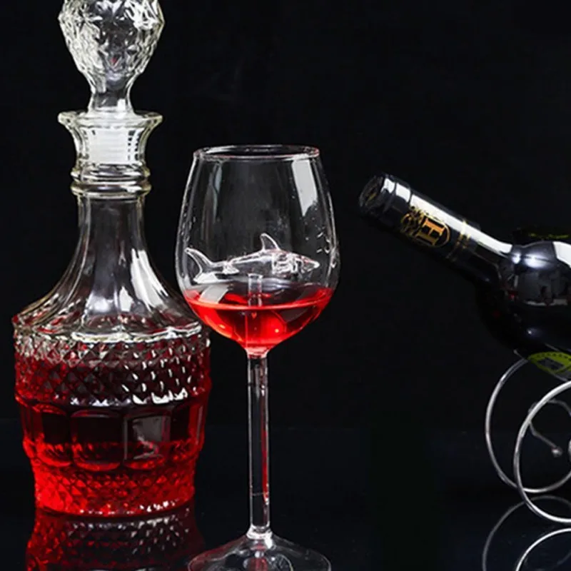 ГОРЯЧИЙ ручной выдувный хрустальный бокал для вина es Shark красный бокал для вина бокал на высоком каблуке Shark красный бокал для вина свадебный подарок