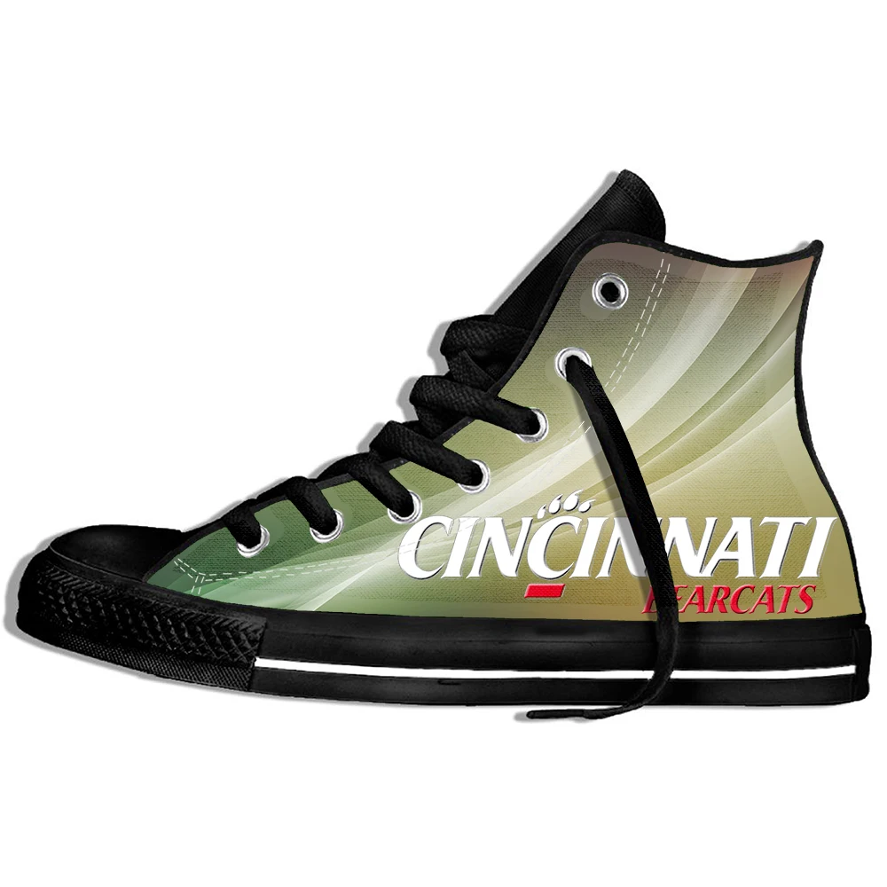 Кроссовки с принтом логотипа на заказ; обувь Cincinnati Bearcats; парусиновая дышащая прогулочная обувь на плоской подошве; Zapatos De Mujer; Уличная обувь
