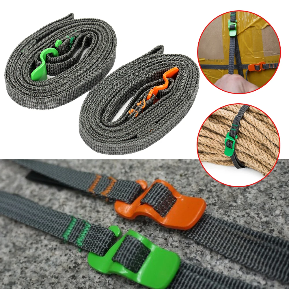 

200CM Load 125kg Durable Nylon Cargo Tie Down Luggage Lash Belt Strap with Cam Buckle Travel Kits Camping Luggage Strap NEW